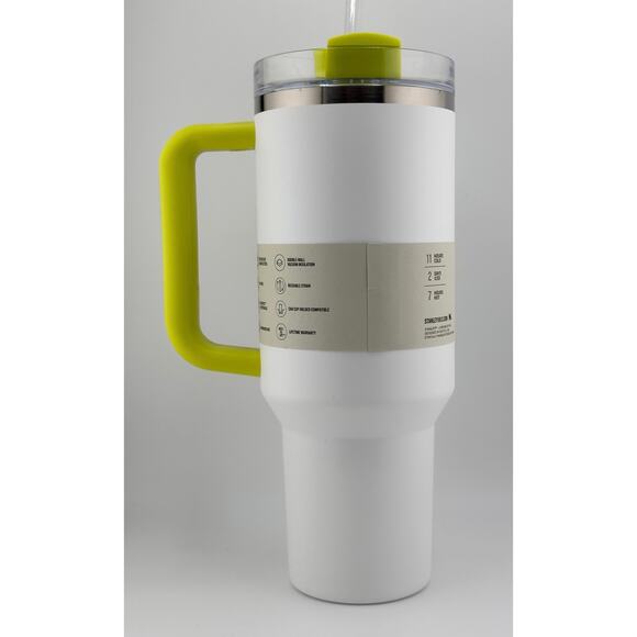 Stanley 40 oz. Quencher H2.0 FlowState Tumbler, FROST/ELECTRIC YELLOW - Picture 2 of 4